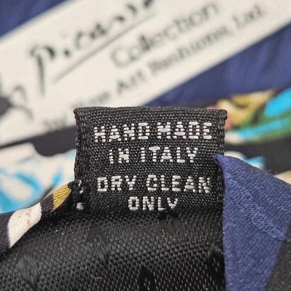 Picasso Collection Mens Necktie Silk Homme Assis 1995 Faces Italy Art Fashion - Picture 3 of 10